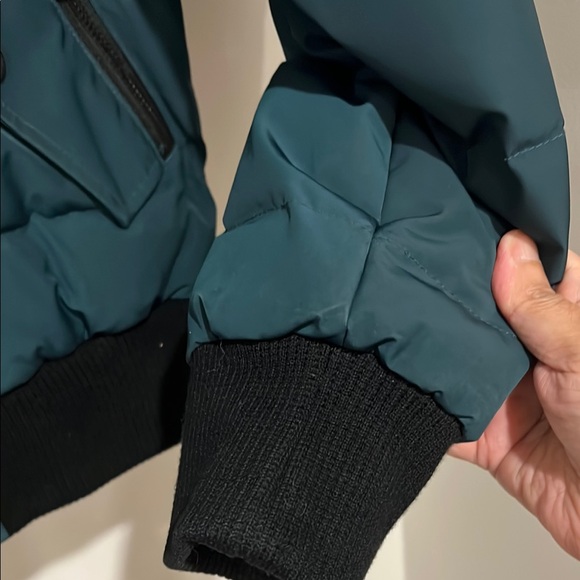 Rare moose knuckle Green Puffer Jacket with Fur Hood - Picture 5 of 13